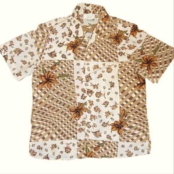 Voir collection multi pattern polyester button down shirt. - Picture 3 of 12